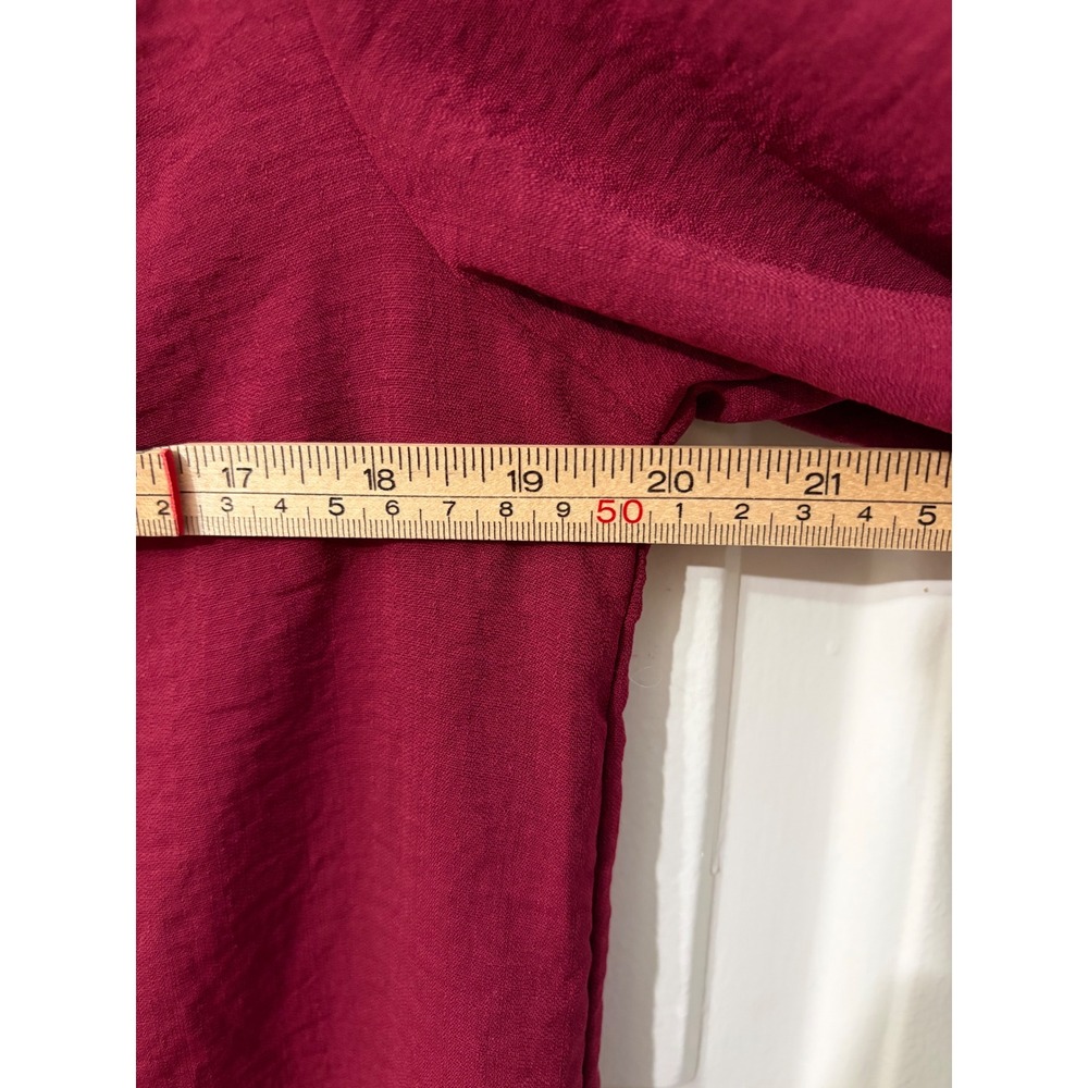 Nine West || Blouse || S || Burgundy Button Front || - Picture 4 of 4